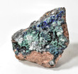 5.31" AZURITE MALACHITE CALCITE On BARITE Aouli Morocco Q630