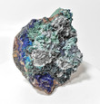 5" AZURITE MALACHITE CALCITE On BARITE Aouli Morocco Q629