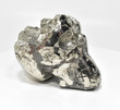 3.42" Beautiful GOLDEN PYRITE SKULL Carving Huanzala Mine, Peru P935