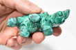 3.34" POLISHED MALACHITE and Chrysocolla ELEPHANT Animal Carving - Congo mc931