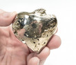 2.16" Golden PYRITE HEART Huanzala Mine, Peru - T325