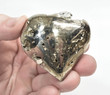 2.16" Golden PYRITE HEART Huanzala Mine, Peru - T325