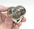 2.55" Golden PYRITE HEART Huanzala Mine, Peru - T326