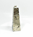 5.19" Golden PYRITE CRYSTAL OBELISK Tower Huanzala Mine, Peru - T309