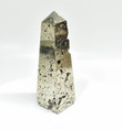 5.19" Golden PYRITE CRYSTAL OBELISK Tower Huanzala Mine, Peru - T309