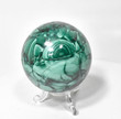 2.67" POLISHED MALACHITE SHERE With Stand - Congo E624