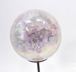 5.62" Beautiful POLISHED AURA AMETHYST Sphere with stand -Brazil T304