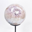 5.62" Beautiful POLISHED AURA AMETHYST Sphere with stand -Brazil T304