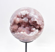 4.84" Beautiful POLISHED PINK AMETHYST Sphere with stand - Planalto Brazil T303