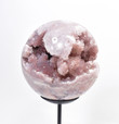 4.84" Beautiful POLISHED PINK AMETHYST Sphere with stand - Planalto Brazil T303