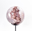 4.84" Beautiful POLISHED PINK AMETHYST Sphere with stand - Planalto Brazil T303