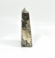 5.07" Golden PYRITE CRYSTAL OBELISK Tower Huanzala Mine, Peru - T316