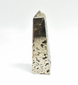 5.35" Golden PYRITE CRYSTAL OBELISK Tower Huanzala Mine, Peru - T313