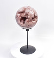 4.92" Beautiful POLISHED PINK AMETHYST Sphere with stand - Planalto Brazil T302