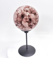 5" Beautiful POLISHED PINK AMETHYST Sphere with stand - Planalto Brazil T301