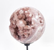5" Beautiful POLISHED PINK AMETHYST Sphere with stand - Planalto Brazil T301