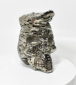 4.88" GOLDEN Polished PYRITE SKULL - Huanzala Mine, Peru T256