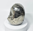 7.24" GOLDEN Polished PYRITE SKULL - 23.9 Pounds Huanzala Mine, Peru T258