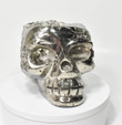 7.40" GOLDEN Polished PYRITE SKULL 17.7 Pounds - Huanzala Mine, Peru T254