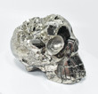 5.55" GOLDEN Polished PYRITE SKULL - Huanzala Mine, Peru T257