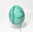 3.42" Polished MALACHITE EGG with Stand - Congo E639