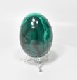 3.03" Polished MALACHITE EGG with Stand - Congo E643