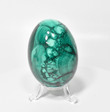 3.03" Polished MALACHITE EGG with Stand - Congo E643