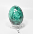 2.48" Polished MALACHITE EGG with Stand - Congo E648