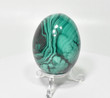 2.48" Polished MALACHITE EGG with Stand - Congo E648