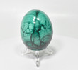 2.48" Polished MALACHITE EGG with Stand - Congo E648