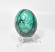 2.48" Polished MALACHITE EGG with Stand - Congo E648