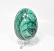 3.42" Polished MALACHITE EGG with Stand - Congo E638