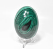3.42" Polished MALACHITE EGG with Stand - Congo E638