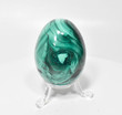 2.36" Polished MALACHITE EGG with Stand - Congo E647