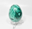 2.36" Polished MALACHITE EGG with Stand - Congo E647