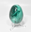 2.36" Polished MALACHITE EGG with Stand - Congo E647