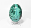 3.46" Polished MALACHITE EGG with Stand - Congo E636