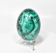3.03" Polished MALACHITE EGG with Stand - Congo E641