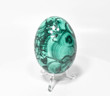 3.03" Polished MALACHITE EGG with Stand - Congo E641