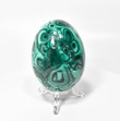 3.03" Polished MALACHITE EGG with Stand - Congo E641