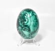 3.03" Polished MALACHITE EGG with Stand - Congo E641