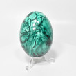 2.99" Polished MALACHITE EGG with Stand - Congo E642