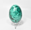 2.99" Polished MALACHITE EGG with Stand - Congo E642