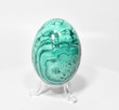 2.95" Polished MALACHITE EGG with Stand - Congo E645