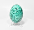 2.95" Polished MALACHITE EGG with Stand - Congo E645