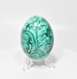2.95" Polished MALACHITE EGG with Stand - Congo E645