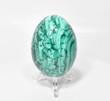 2.95" Polished MALACHITE EGG with Stand - Congo E645
