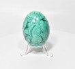 2.36" Polished MALACHITE EGG with Stand - Congo E651