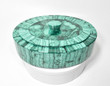 9.72" Beautiful Polished MALACHITE JEWELRY BOX with Chrysocolla - Congo mc998