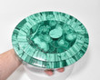 9.72" Beautiful Polished MALACHITE JEWELRY BOX with Chrysocolla - Congo mc998